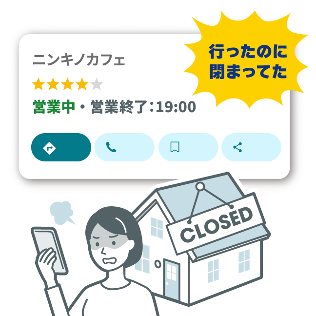 行ったのに閉まってた